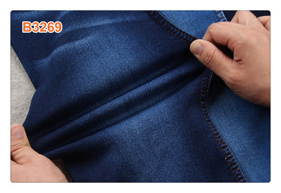 Good price 9oz 73% Cotton 24% Polyester Satin Denim Textile Fabric Cotton Jeans Material online