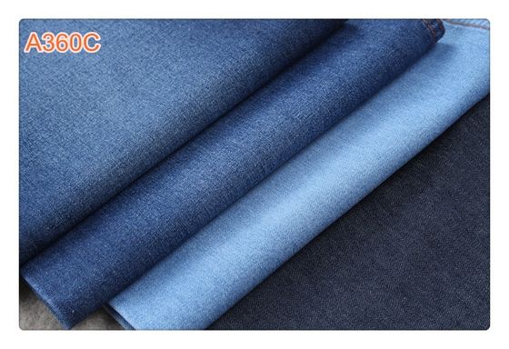 Good price 8 OZ Sanforized 90% Cotton 10% Polyester Light Blue Stretch Denim Fabric online