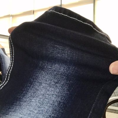 Good price 72% Cotton 28% Polyester 1.5% Spandex Lightweight Stretch Denim Fabric 9.5 Ounce online