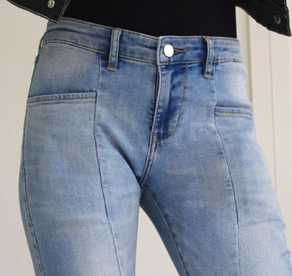 339gsm 2% High Stretch Denim Fabric With Slub Dark Blue  160cm Full Width