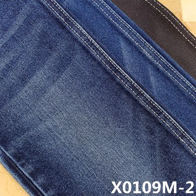 Good price 63 Cotton 33 Polyester 12oz Sanforizing Repreve Stretchy Jeans Material online