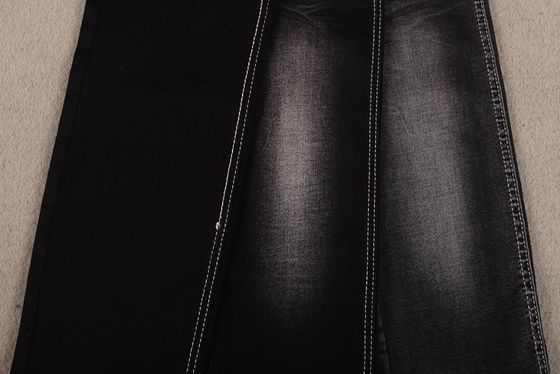 Good price 9.3 Oz Comfortable Sulfur Black Satin Stretch Acid Wash Denim Fabric Stocklot online