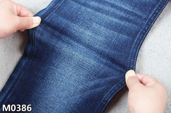 10.2Oz Cotton Polyester Spandex Denim Fabric With Crosshatch