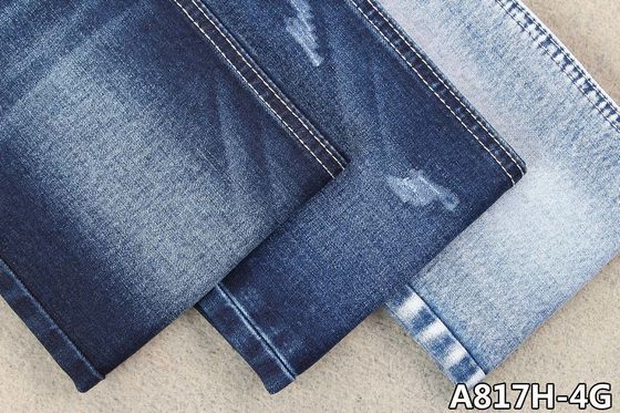 Good price 11.2oz Stretch Denim Fabric Indigo Blue Sanforizing Jeans With OA Yarn online