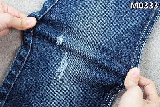 11.3OZ Recycling Cotton Polyester Spandex Denim Fabric For Jeans Sanforizing