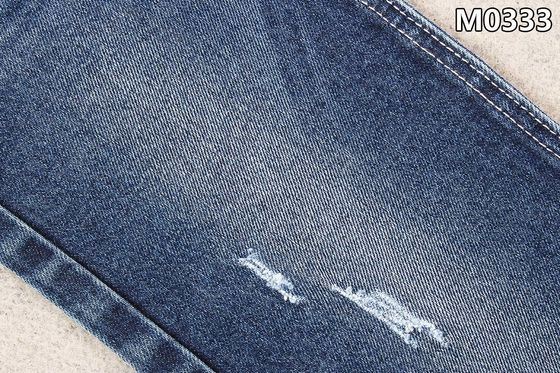 Good price 11.1oz Denim Fabric Sustainable Certificated Repreve Cotton Polyester Jeans Material online
