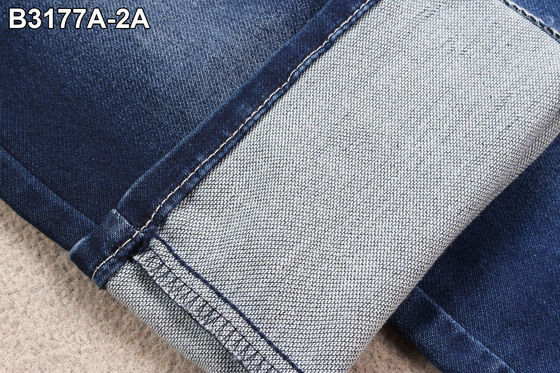 Good price 9.5 Ounce Fake Knitting Denim Twill Fabric Double Layers Stretch Jeans Material online